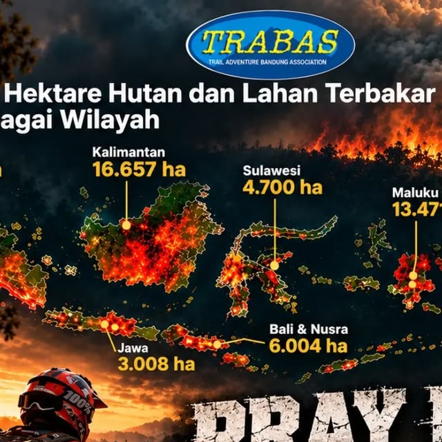 Pray For Karhutla Gunung Ciremai: TRABAS Ajak Doakan dan Dukung Para Pejuang Api