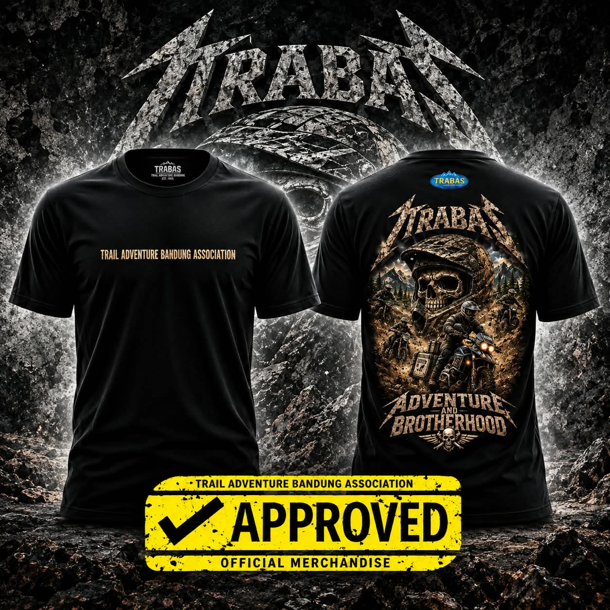 Kaos TRABAS Adventure and Brotherhood Skull